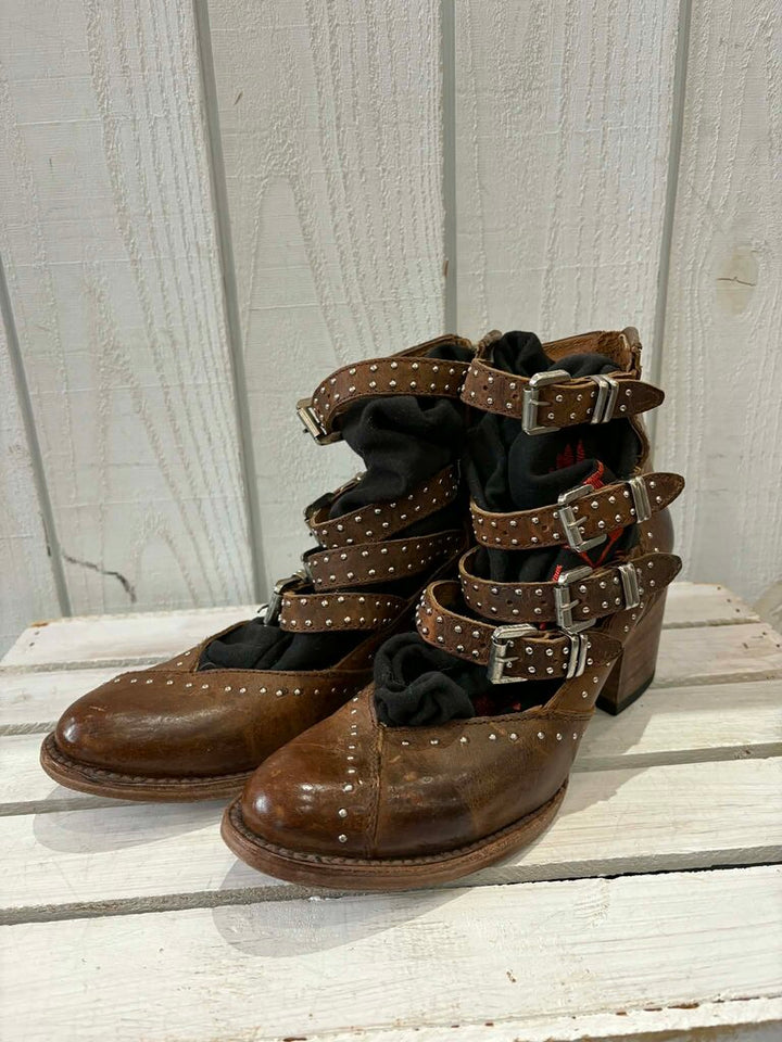 Free Bird Felicity Cognac Boots - Size 8