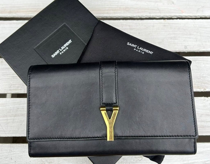 Yves Saint Laurent Leather Continental Wallet