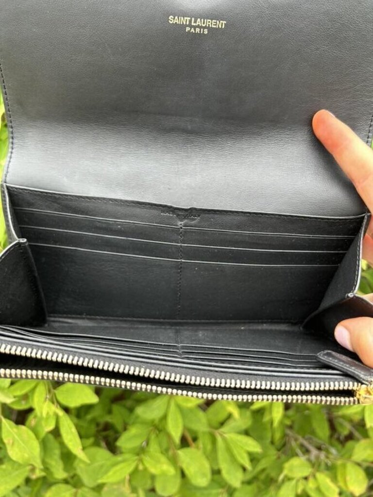 Yves Saint Laurent Leather Continental Wallet