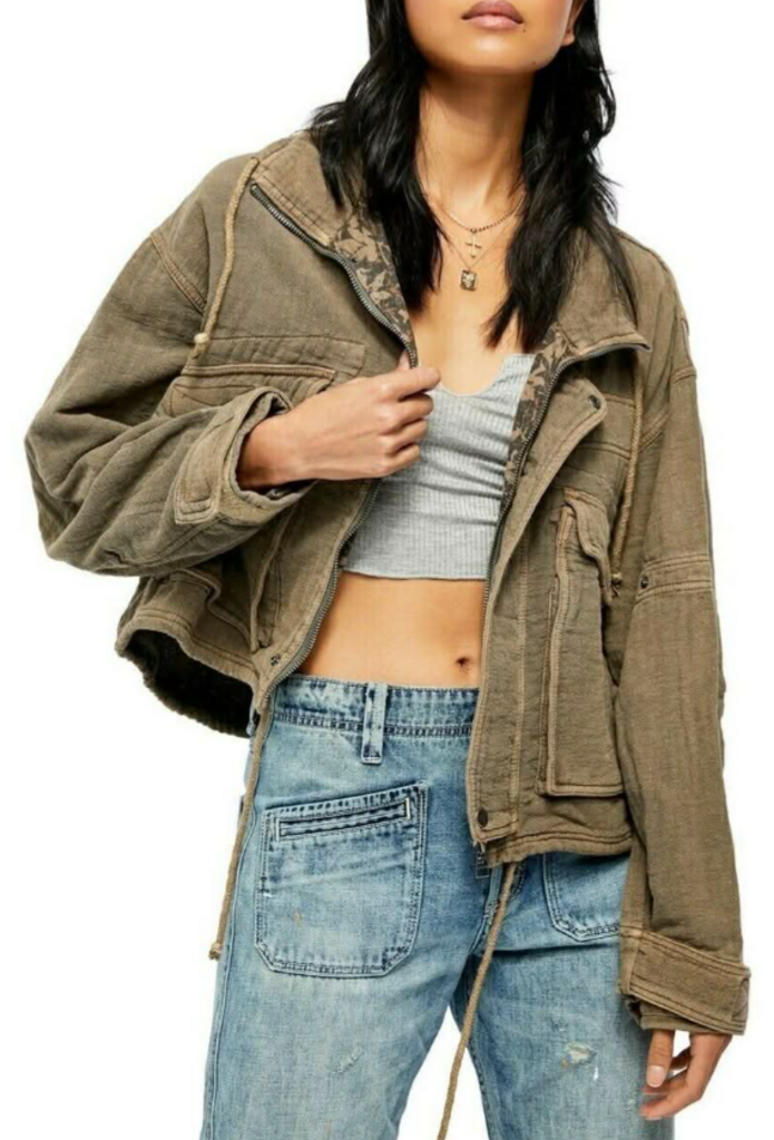 We The Free Eyes On You Oversized Surplus Jacket - Size Small