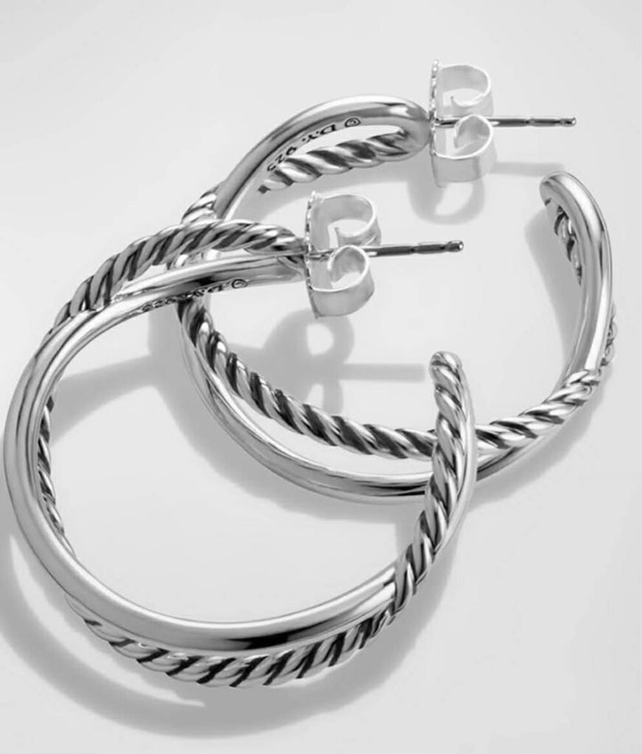 David Yurman Crossover Hoop Earrings (Retails $425)
