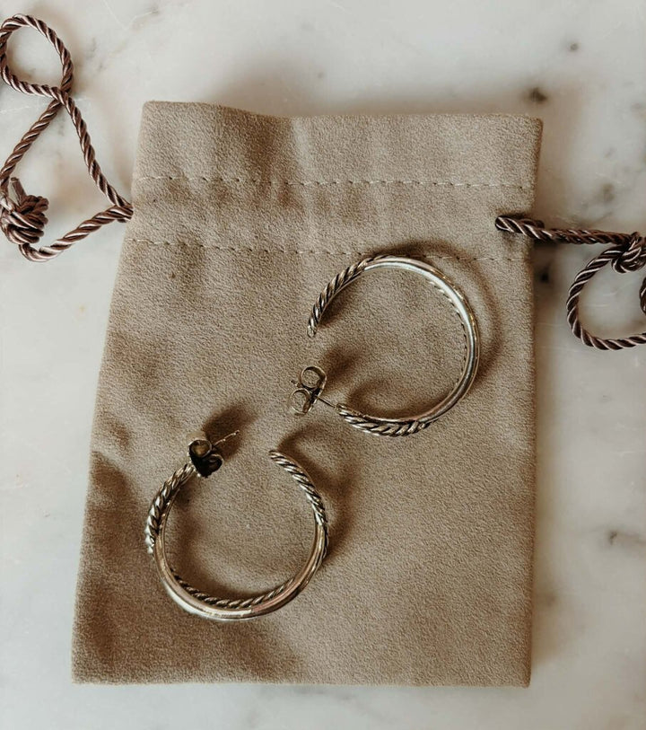 David Yurman Crossover Hoop Earrings (Retails $425)