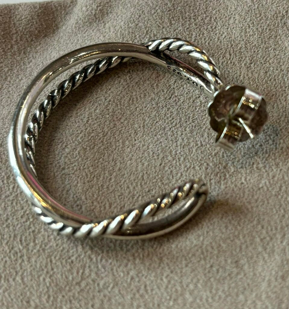 David Yurman Crossover Hoop Earrings (Retails $425)