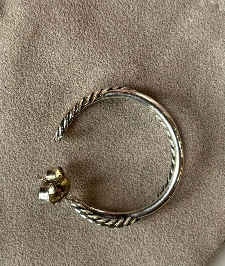 David Yurman Crossover Hoop Earrings (Retails $425)
