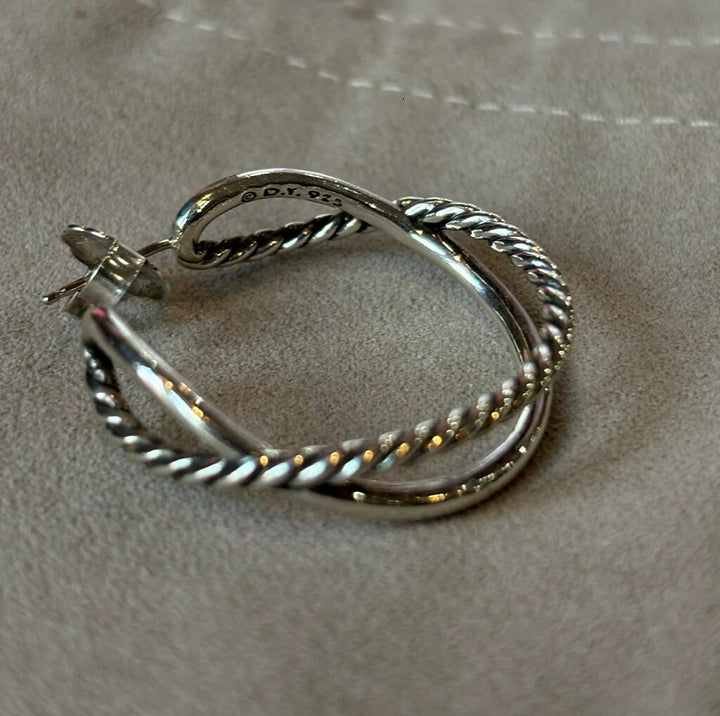 David Yurman Crossover Hoop Earrings (Retails $425)