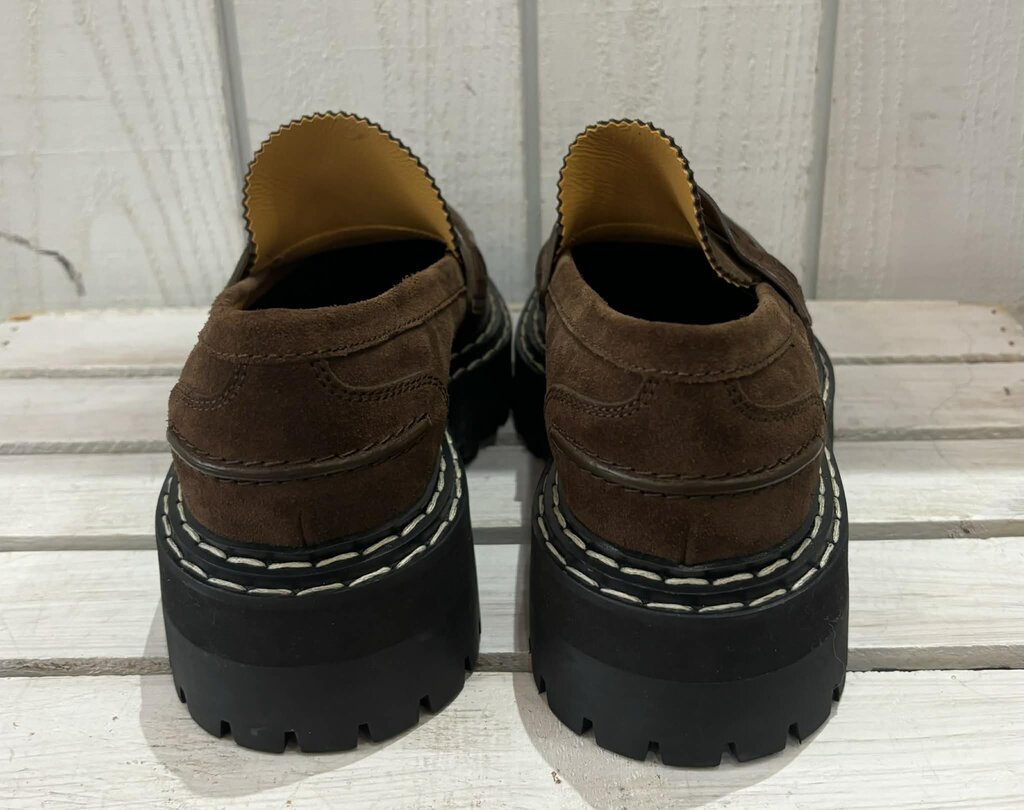 Proenza Schouler Lug Sole Platform Loafers in Dark Brown Size 39.5