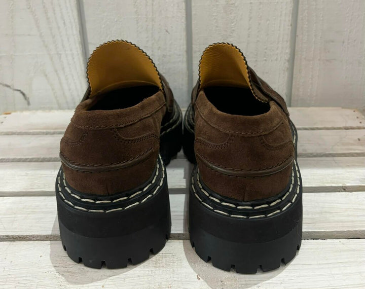 Proenza Schouler Lug Sole Platform Loafers in Dark Brown Size 39.5