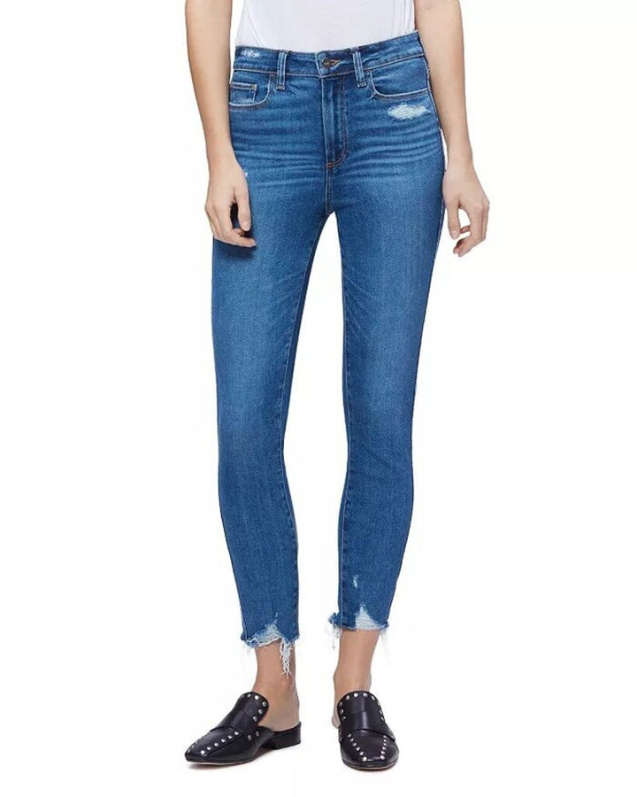 Paige PAIGE Hoxton Ankle Skinny Jeans in Jazlyn Destructed - Size 31