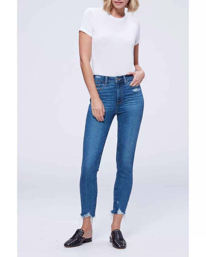Paige PAIGE Hoxton Ankle Skinny Jeans in Jazlyn Destructed - Size 31