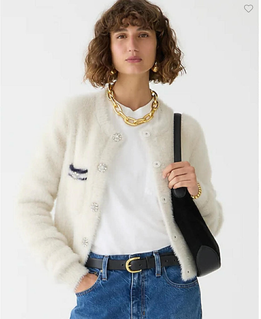 J. Crew Sweater Lady Jacket in Brushed Yarn - Size XS