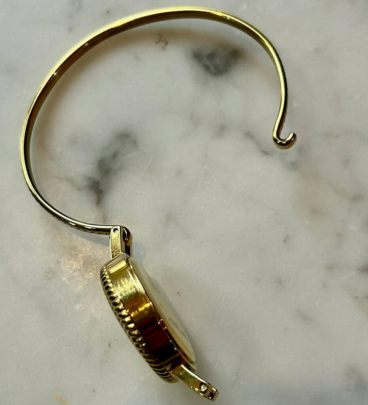 Tory Burch Women's Reva Gold-Tone Stainless Steel Bangle Bracelet Watch 27mm (Retails for $280)