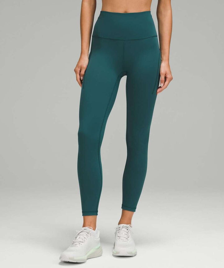 Lululemon Wunder Train High-Rise Tight with Pockets 25" in Storm Teal - Size 8(Retails $128)