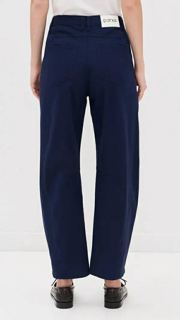 Parke Cotton Twill Horseshoe Pants in Navy - Size 28 (Retails for $190)