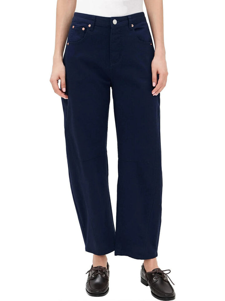 Parke Cotton Twill Horseshoe Pants in Navy - Size 28 (Retails for $190)