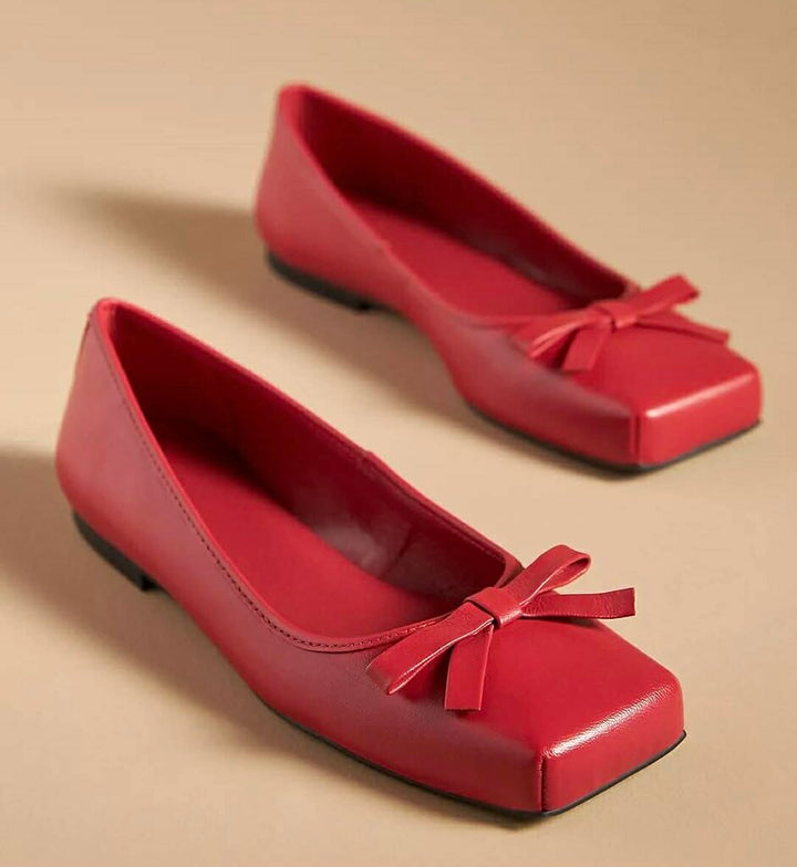 Maeve Square Toe Ballet Flats - Size 38