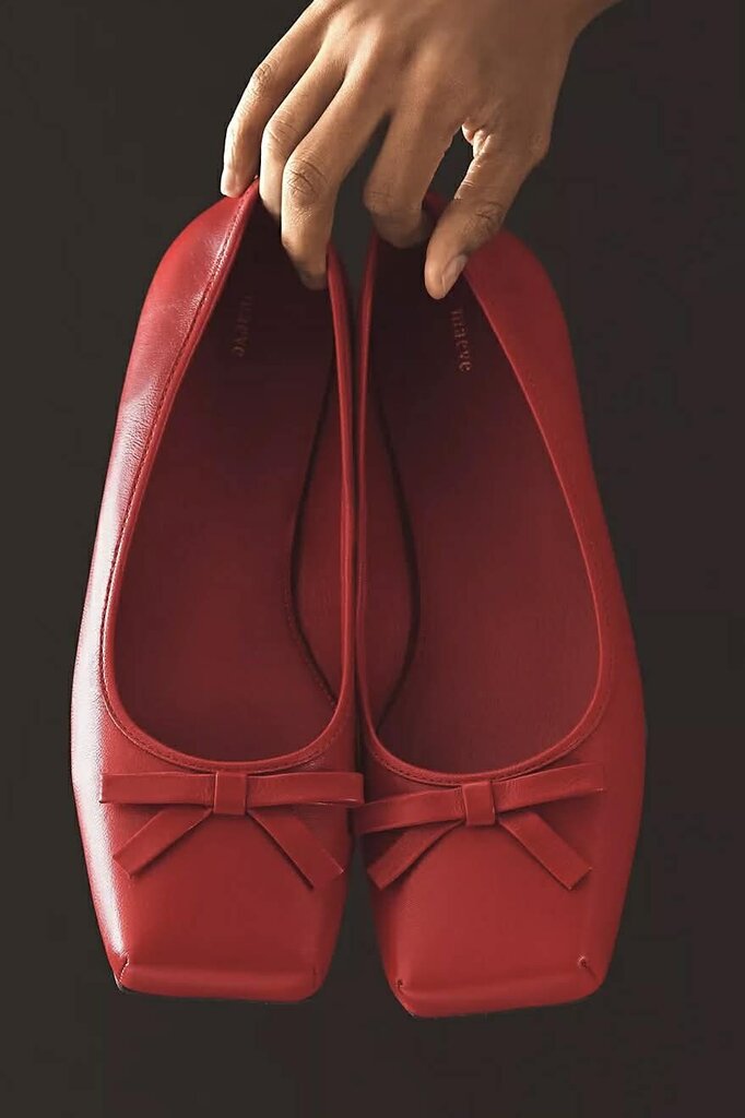 Maeve Square Toe Ballet Flats - Size 38