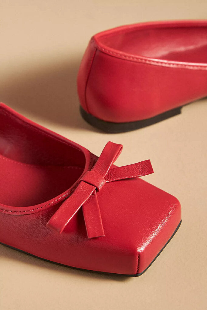 Maeve Square Toe Ballet Flats - Size 38