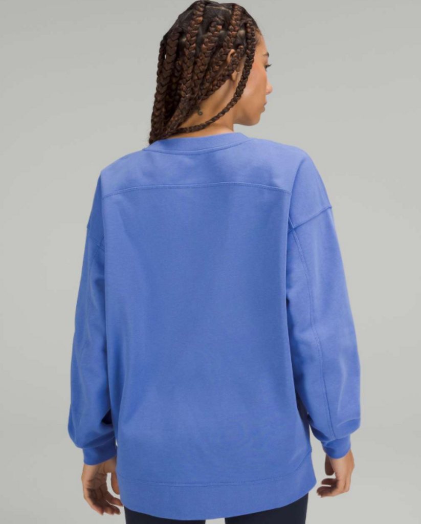 Lululemon Perfectly Oversized Crew in Wild Indigo - Size 10