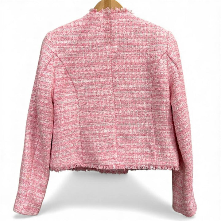 Maeve Double-Breasted Tweed Jacket - Size 4