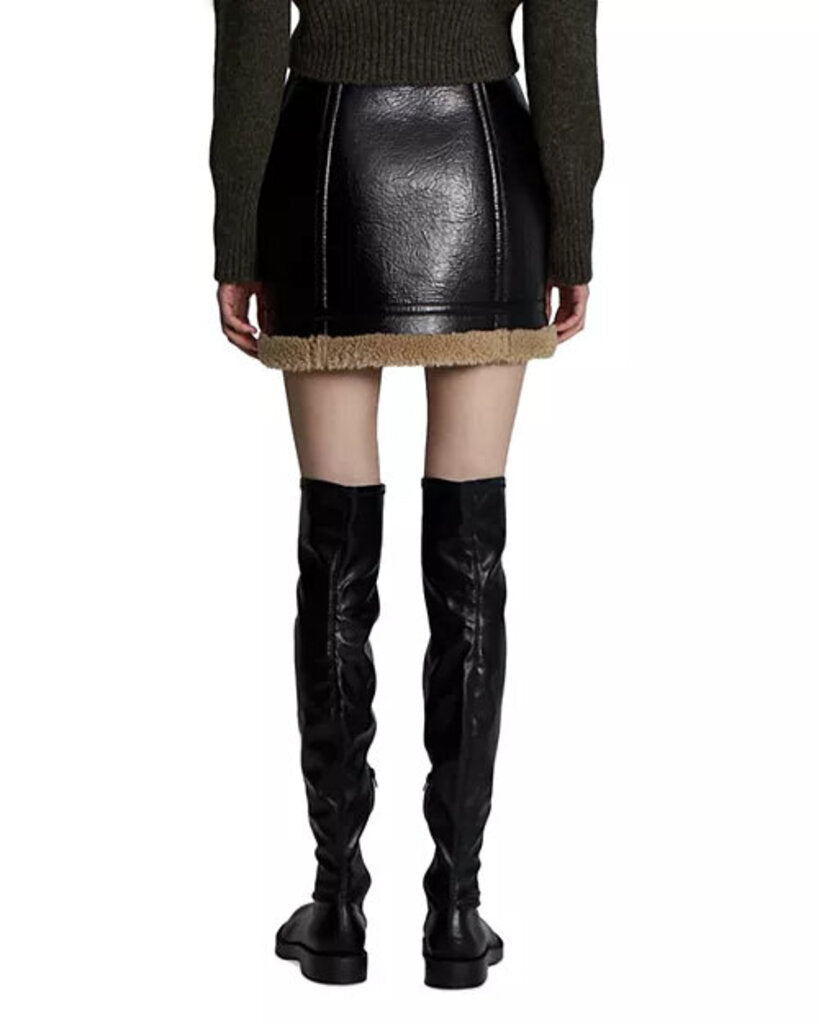 LVIR NWT Faux Shearling Mini Skirt - Size Small