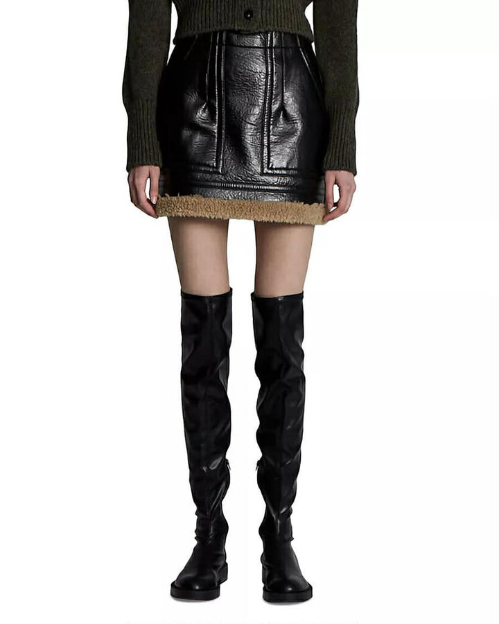 LVIR NWT Faux Shearling Mini Skirt - Size Small