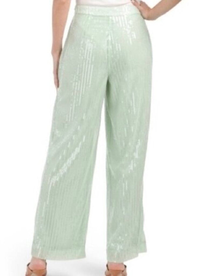 House of Harlow 1960 Light Green Sequin Pants - Size 8