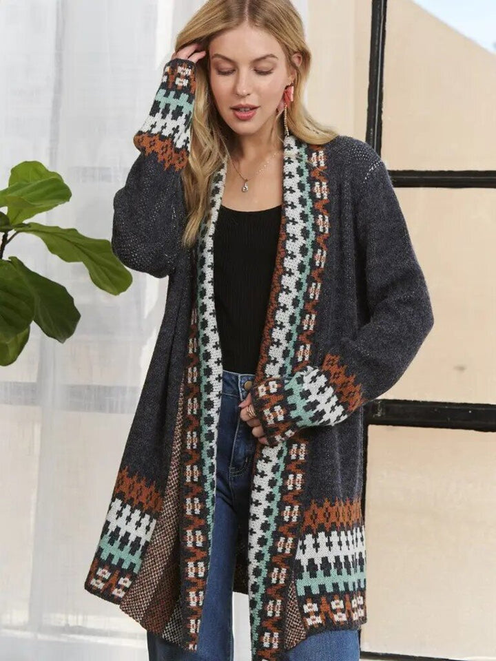 Adora Tribal Print Boho Cardigan - Size S/M