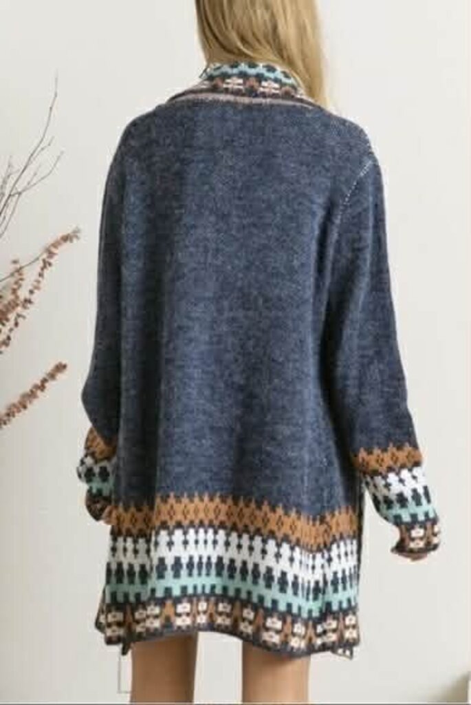 Adora Tribal Print Boho Cardigan - Size S/M