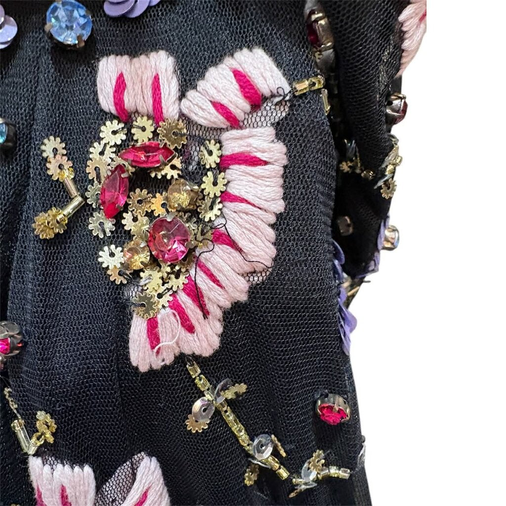 Mac Duggal Embellished Spaghetti Strap Lace Up Gown (Retails for $398) - Size 4