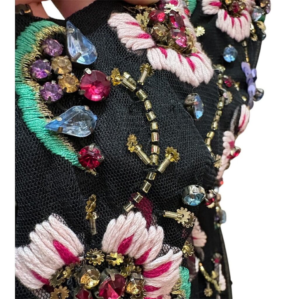 Mac Duggal Embellished Spaghetti Strap Lace Up Gown (Retails for $398) - Size 4