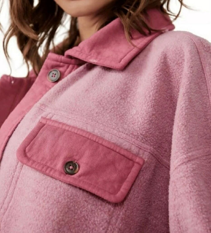Free People Ruby Jacket in Sweetheart Pink- Size Large