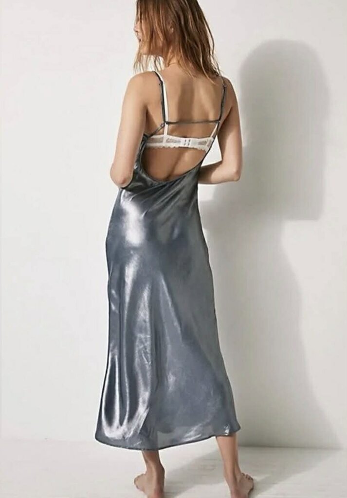 Free People Intimately Drop Everything Bias Slip Dress - Size Large