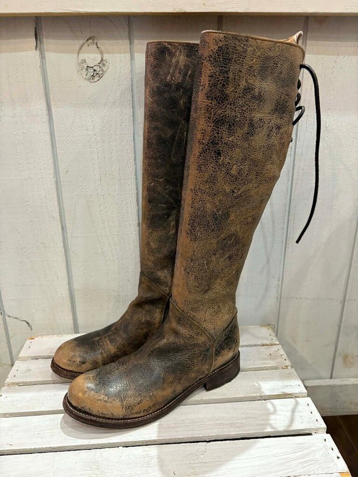 Bed Stu Manchester Distressed Knee High Boots - Size 8