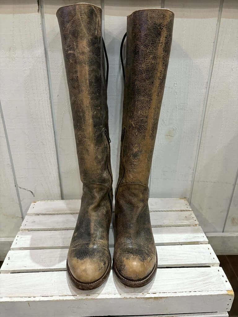 Bed Stu Manchester Distressed Knee High Boots - Size 8