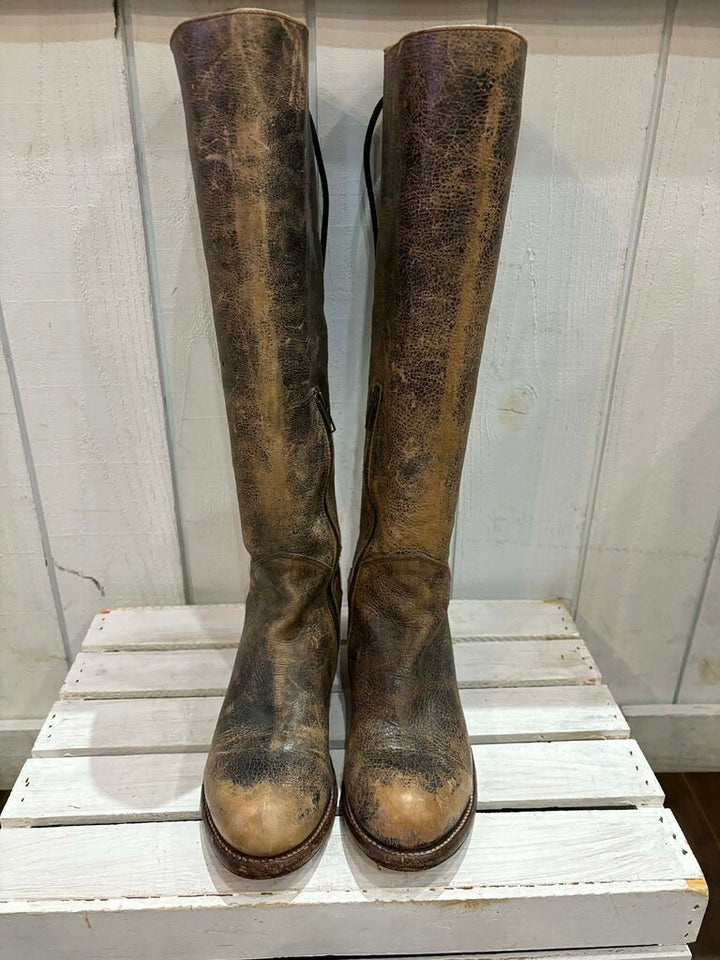 Bed Stu Manchester Distressed Knee High Boots - Size 8
