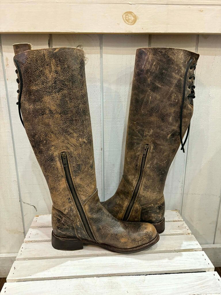 Bed Stu Manchester Distressed Knee High Boots - Size 8