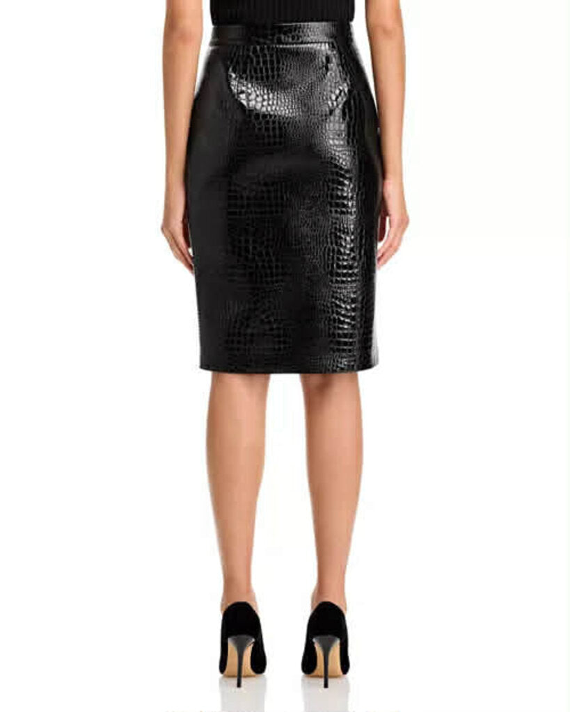 L'Agence NWT Cannes Faux Leather Pencil Skirt - Size 0