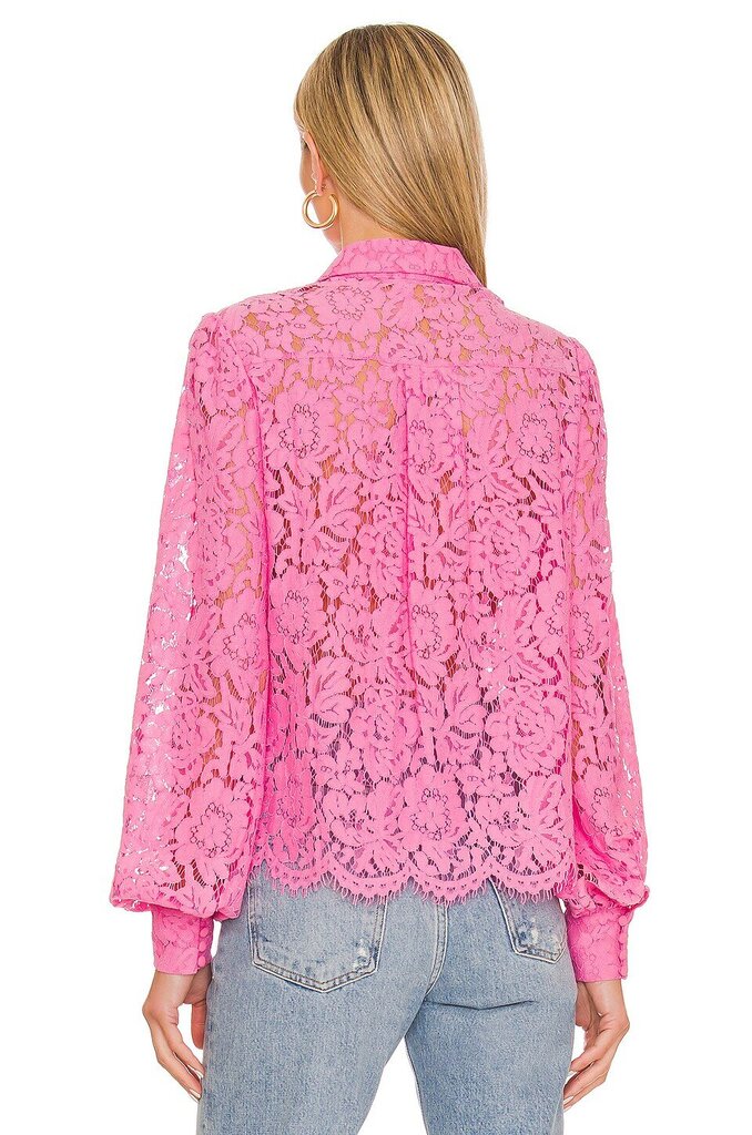 Generation Love Jada Lace Blouse in Candy Pink - Size Small(Retails $185)