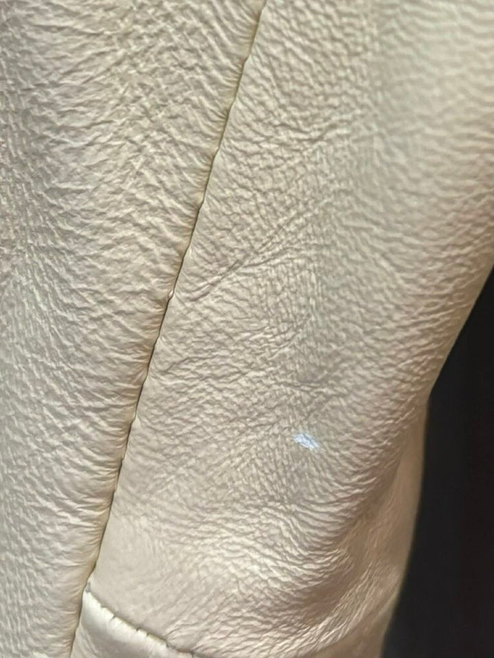 Rachel Zoe Leather Moto Belted Jacket in Tan - Size XS