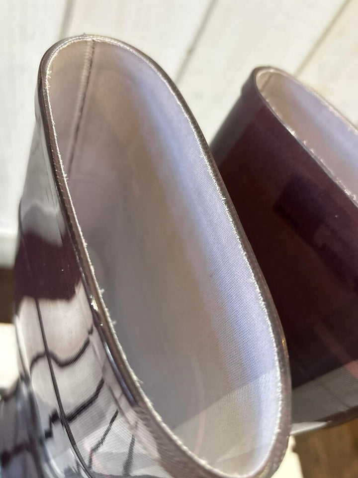 Burberry Nova Check Rubber Rain Boots - Size 38