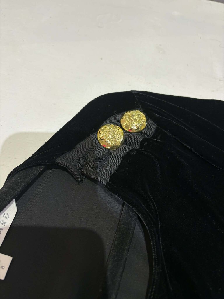 Veronica Beard Ira Button-Embellished Ruched Stretch-velvet Mini Dress - Size 8