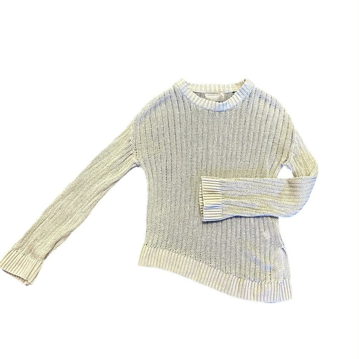 Modern Citizen Asymmetrical Knitted Crew Neck Sweater - Size Medium