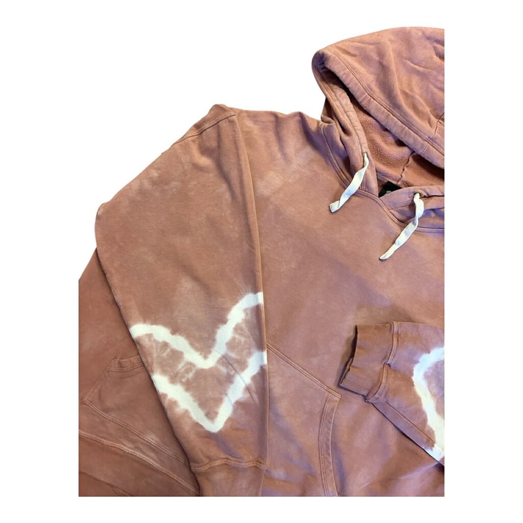 Electric & Rose Tie-Dye Oversized Hoodie in Mauve - Size Medium