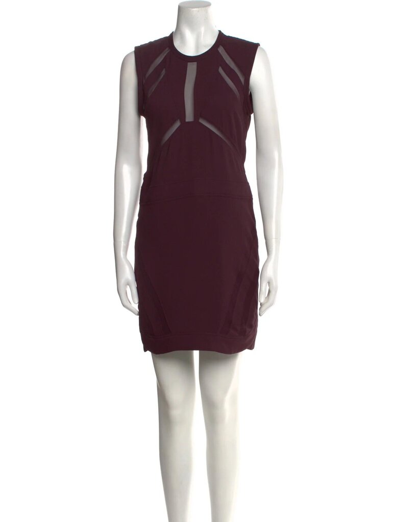NWT IRO Flood Crew neck Mini Dress In Prune - Size 42