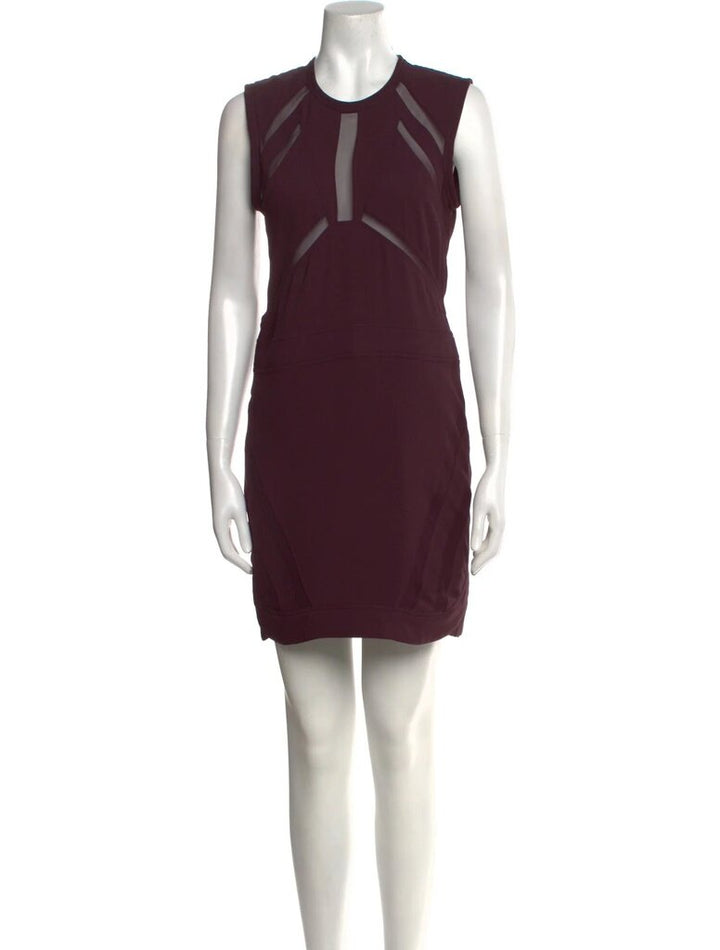 IRO NWT Flood Crew Neck Mini Dress in Prune - Size 42