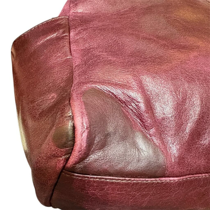 Hobo Sheila Satchel in Burgundy