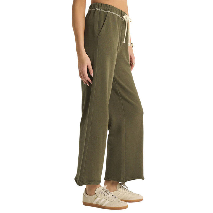 Z Supply Huntington French Terry Pant In Grape Leaf Green - Size XS/S