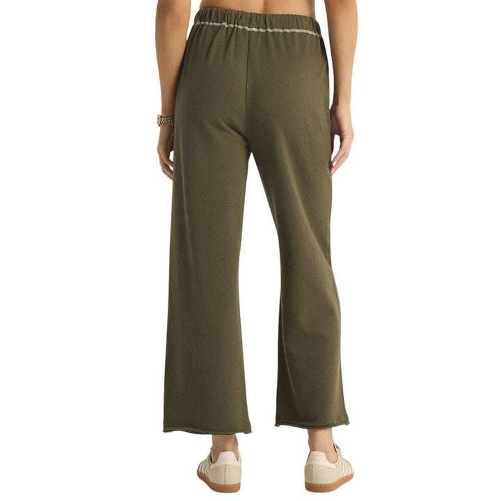 Z Supply Huntington French Terry Pant In Grape Leaf Green - Size XS/S