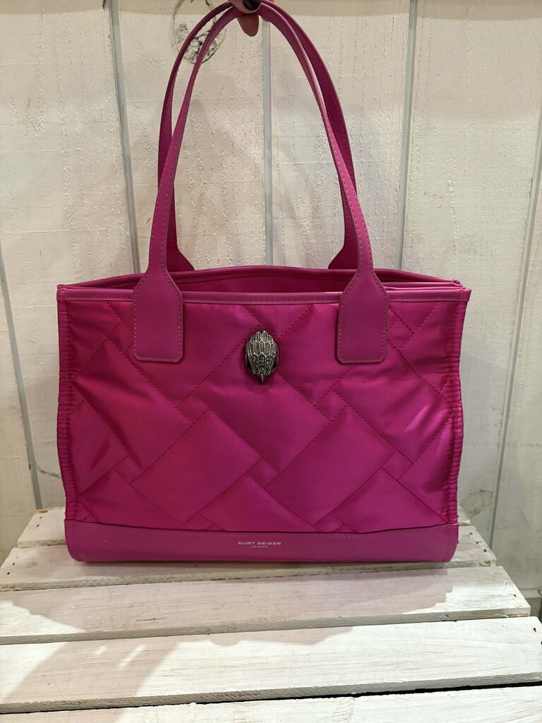 Kurt Geiger Recycled Square Shopper Tote in Fuchsia (Retails for $99)