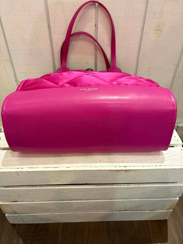 Kurt Geiger Recycled Square Shopper Tote in Fuchsia (Retails for $99)